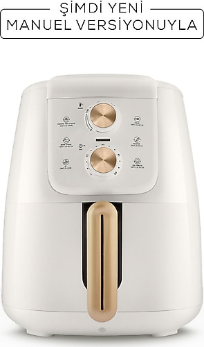 Karaca Air Pro Cook Manuel XL Airfryer 4 lt Yağsız Krem Gold Fritöz