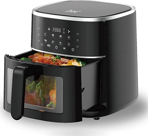 Xiaomi Heyplus 6L Fritöz Cam Pencereli Hazne 1500W Dokunmatik Oled Ekran 2023 Model