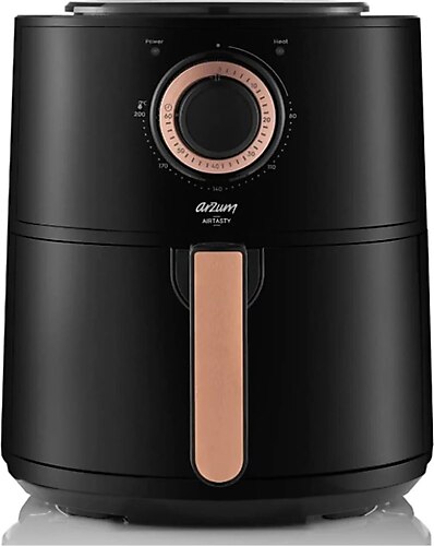 Arzum Airfryer Yağsız Sıcak Hava Fritözü 1350 W 4 Lt Analog Kontrol, Rose