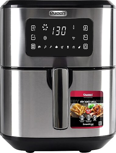 QUEEN Smartfryer XXL Airfryer 6,5LT Dokunmatik Yağsız Sıcak Hava Fritözü