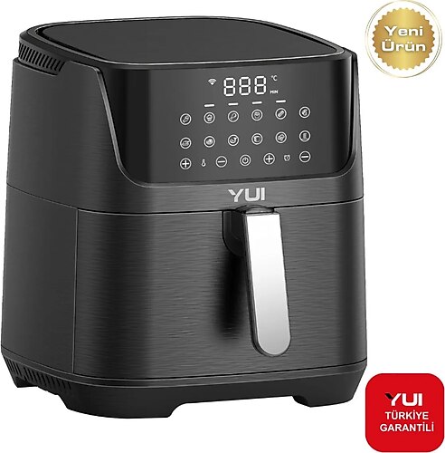 Yui Maxifry Pro 5.5 Lt. Smart Dokunmatik Airfryer Sıcak Hava Fritöz Siyah(YUI TÜRKİYE GARANTİLİ)