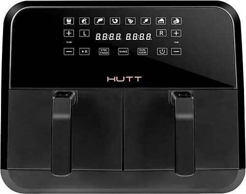 HUTT Çift Hazneli Air Fryer Yağsız Fritöz (4 4) 8 Lt. Dokunmatik Ekran (DİSTRİBÜTÖR GARANTİLİ)