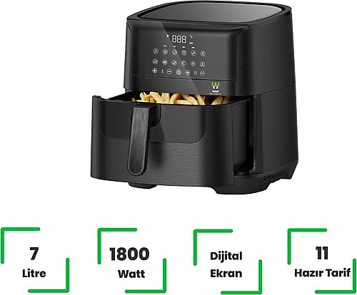 WİAMi Airfryer 7 L Akıllı Yağsız Hava Fritözü