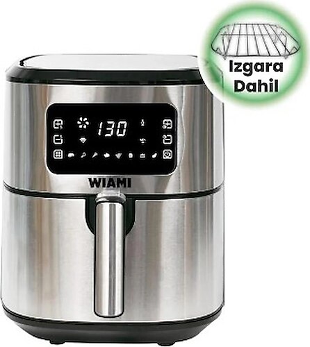 Airfryer 6.5 L Akıllı Yağsız Hava Fritözü Metallic