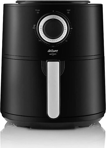 Arzum Airfryer Yağsız Sıcak Hava Fritözü 1350 W 4 Lt Analog Kontrol, Siyah
