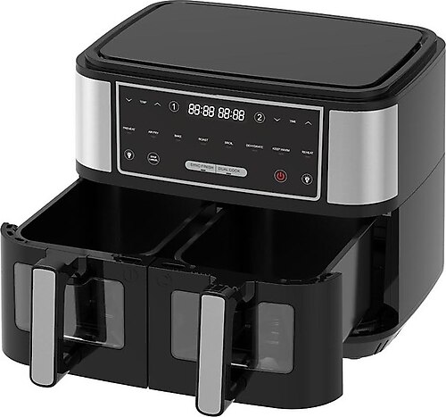Hutt D10 Çift Hazneli Air Fryer Yağsız Fritöz (4.5 + 4.5 ) 9 Lt.