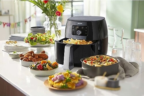 Philips Hd9650 Airfryer Xxl Fritöz, 1.4 Kg, 7.3 L Kapasite , Siyah , Fat Removal Teknolojisi,