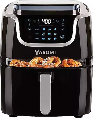 Yasomi Y77 XXL Buharlı Airfryer 7 lt Yağsız Siyah Fritöz