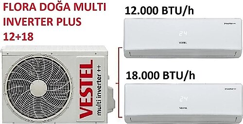 Vestel Flora Doğa Multi Inverter Plus 12+18 Klima
