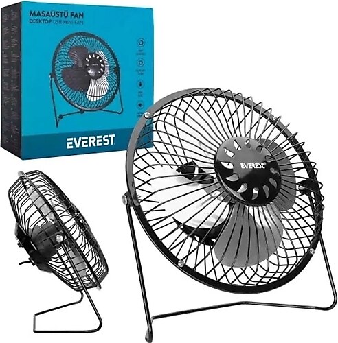 Everest Fan Efn Mini Masa Üstü Usb Metal Desktop Soğutucu Vantilatör