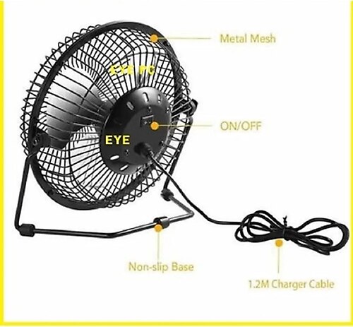 EYEPC Usb Girişli Masa Üstü Fan Soğutucu Metal Vantilatör