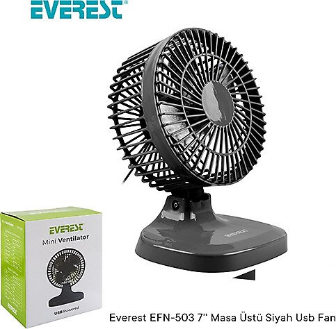 Everest EFN-503 7" Masaüstü USB Fan Siyah