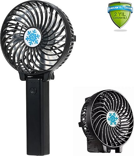 ROBEVE Mini Fan Tutmalı Şarjlı 3 Kademeli Işıklı Fan Vantilatör Klima Soğutucu Fan Masaüstü Vantilatör