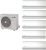 Airfel Duvar Tipi Multi Klima 42000 Btu 1 Dış Ünite + 5 Iç Ünite 12+12+12+12+12 5lmx125n